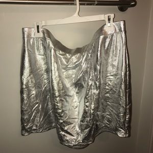 Silver Metallic Skirt